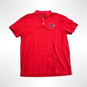 Vineyard Vines Houston Texans Polo Shirt Mens Medium Red Embroidered Logo